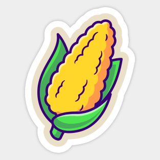 Corn Vegetable Cartoon Sticker